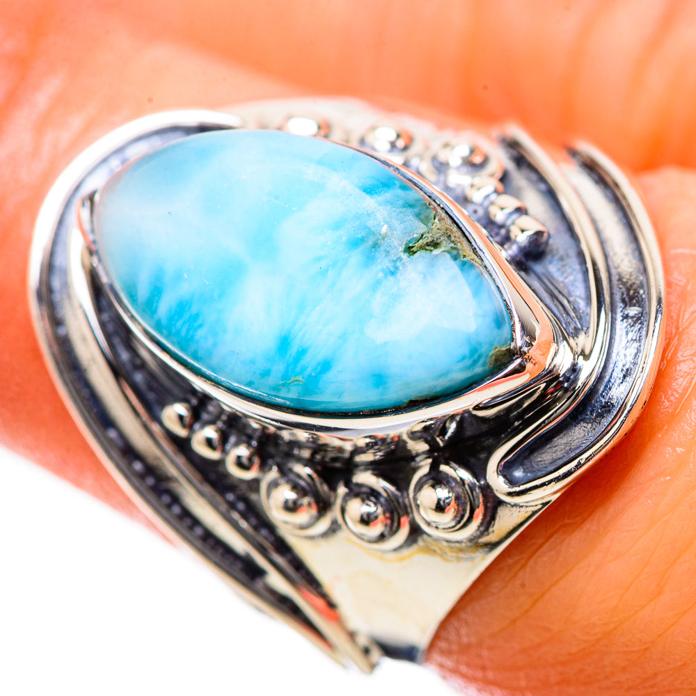 Larimar Rings handcrafted by Anasilvercos - RING134223
