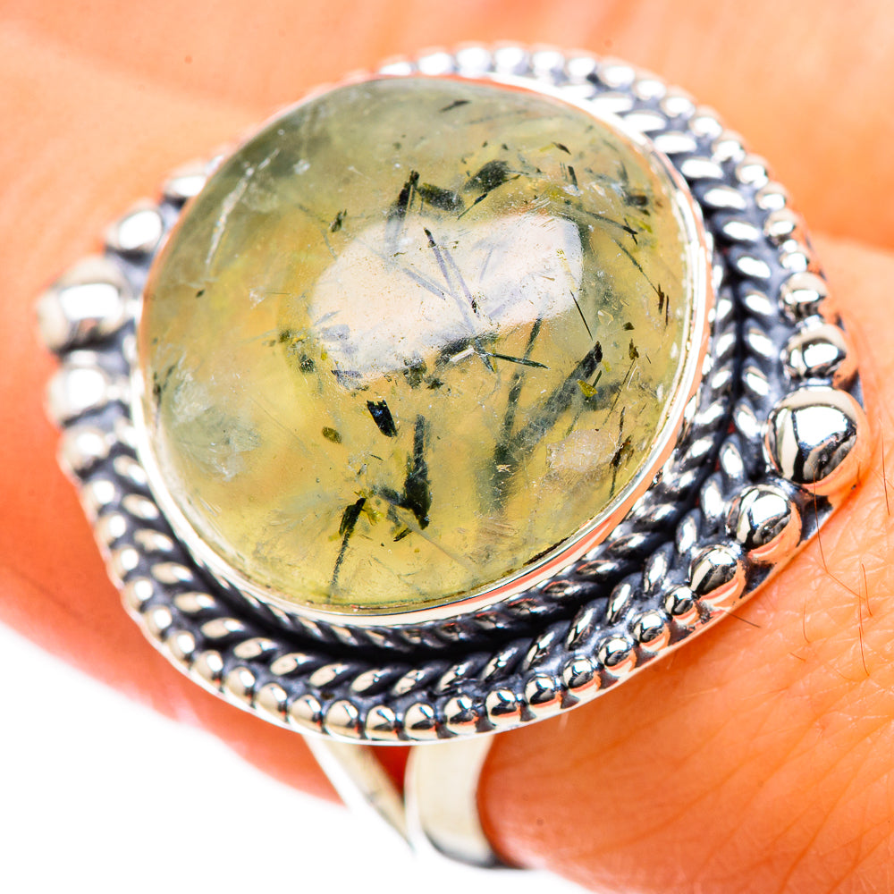 Prehnite Rings handcrafted by Anasilvercos - RING134225