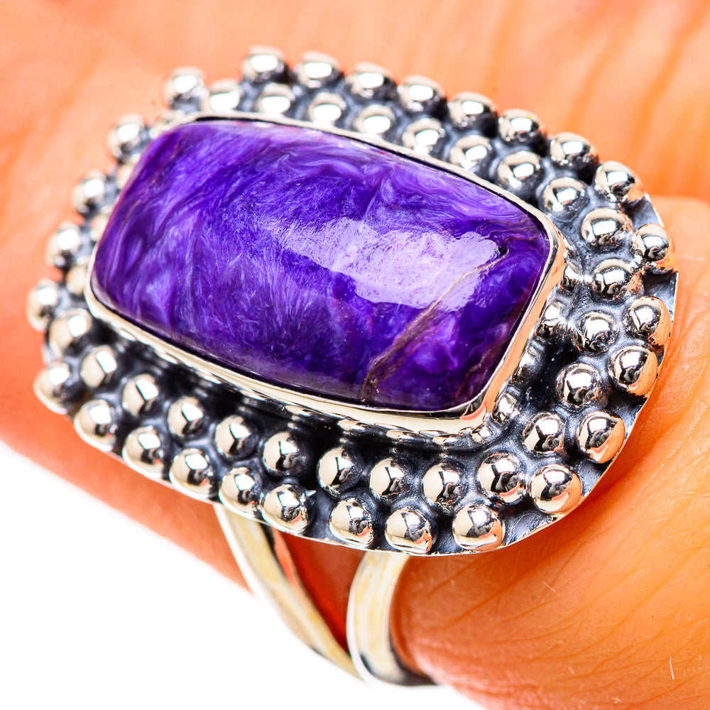 Charoite Rings handcrafted by Anasilvercos - RING134234