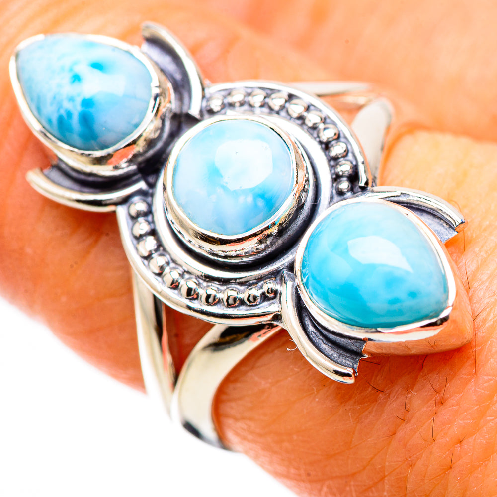 Larimar Rings handcrafted by Anasilvercos - RING134241