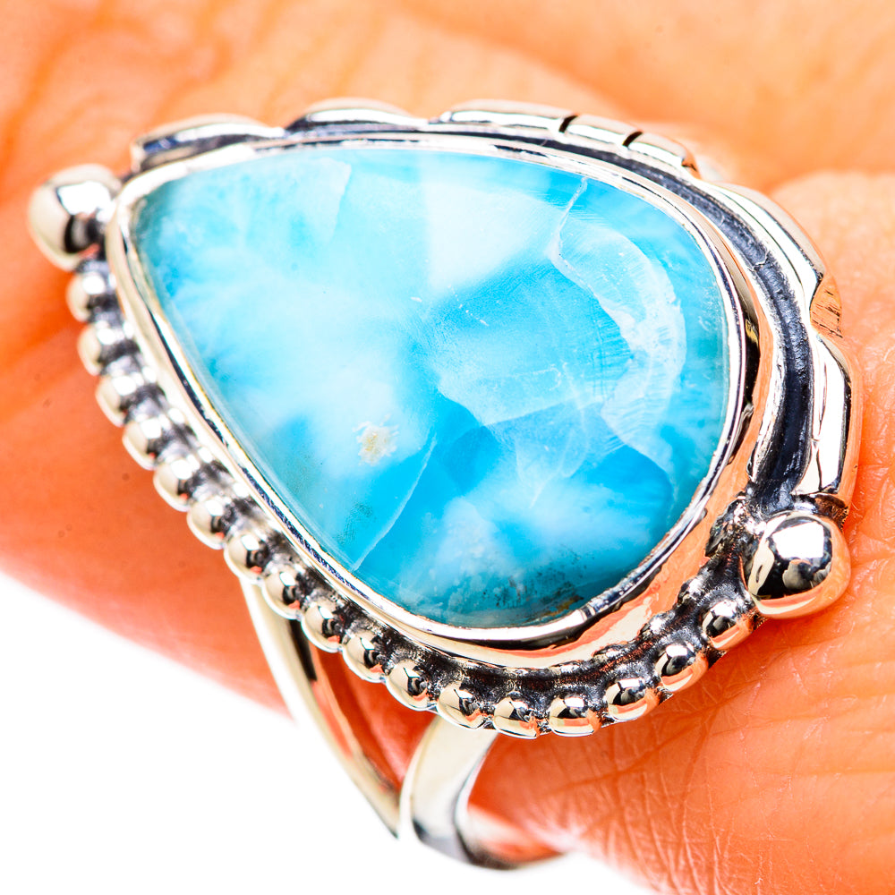 Larimar Rings handcrafted by Anasilvercos - RING134243