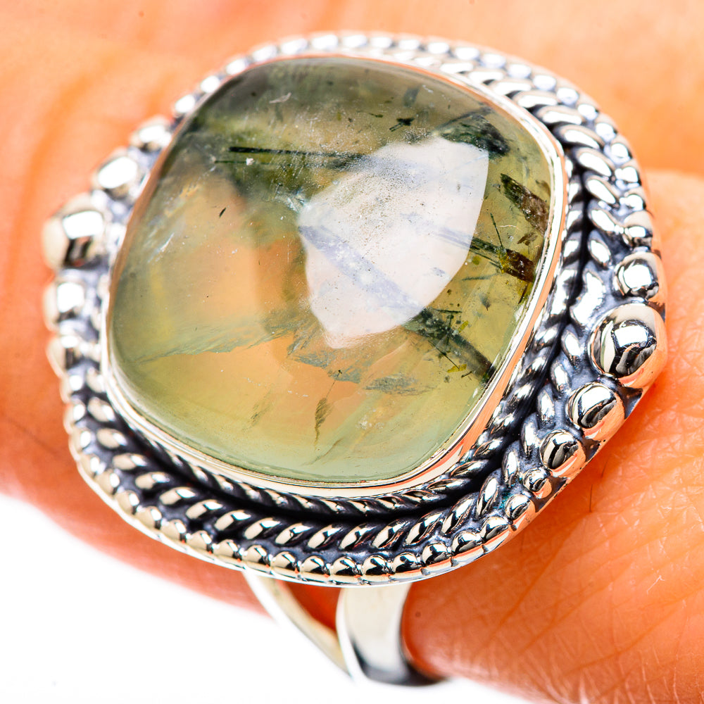 Prehnite Rings handcrafted by Anasilvercos - RING134246