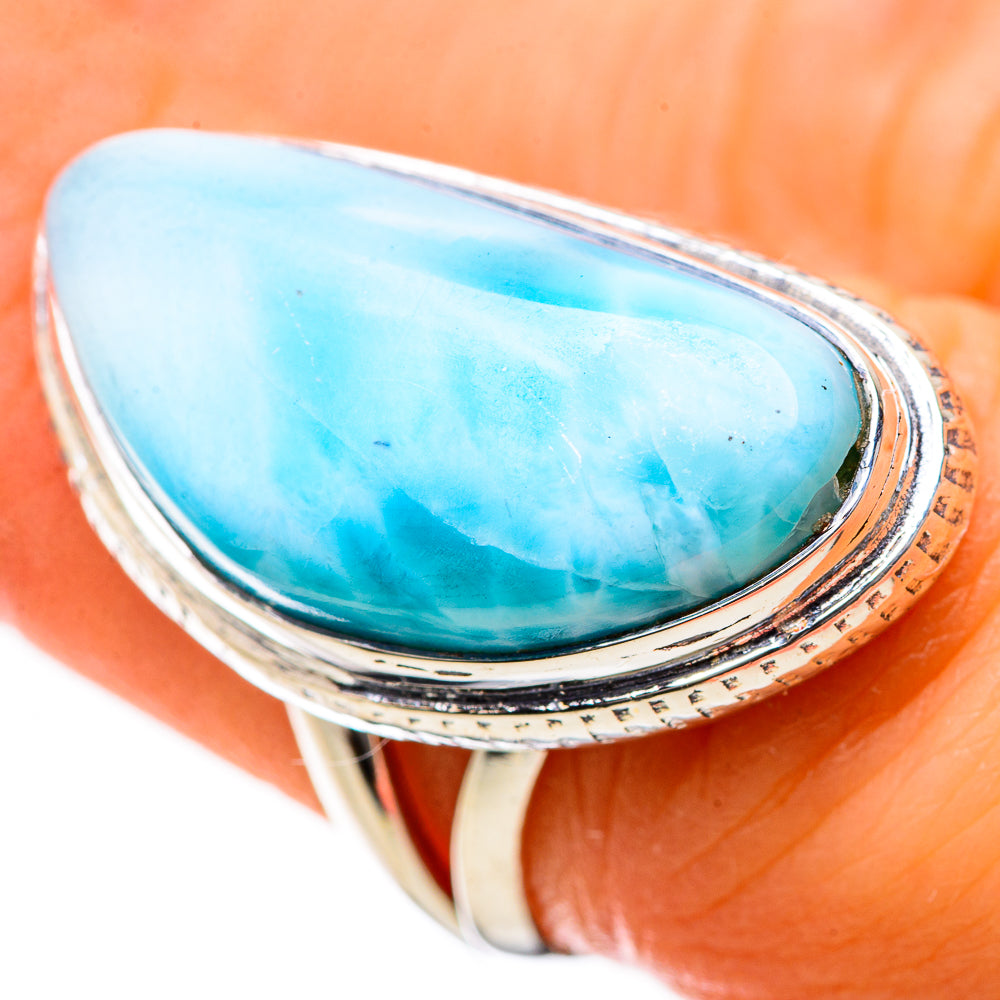 Larimar Rings handcrafted by Anasilvercos - RING134260