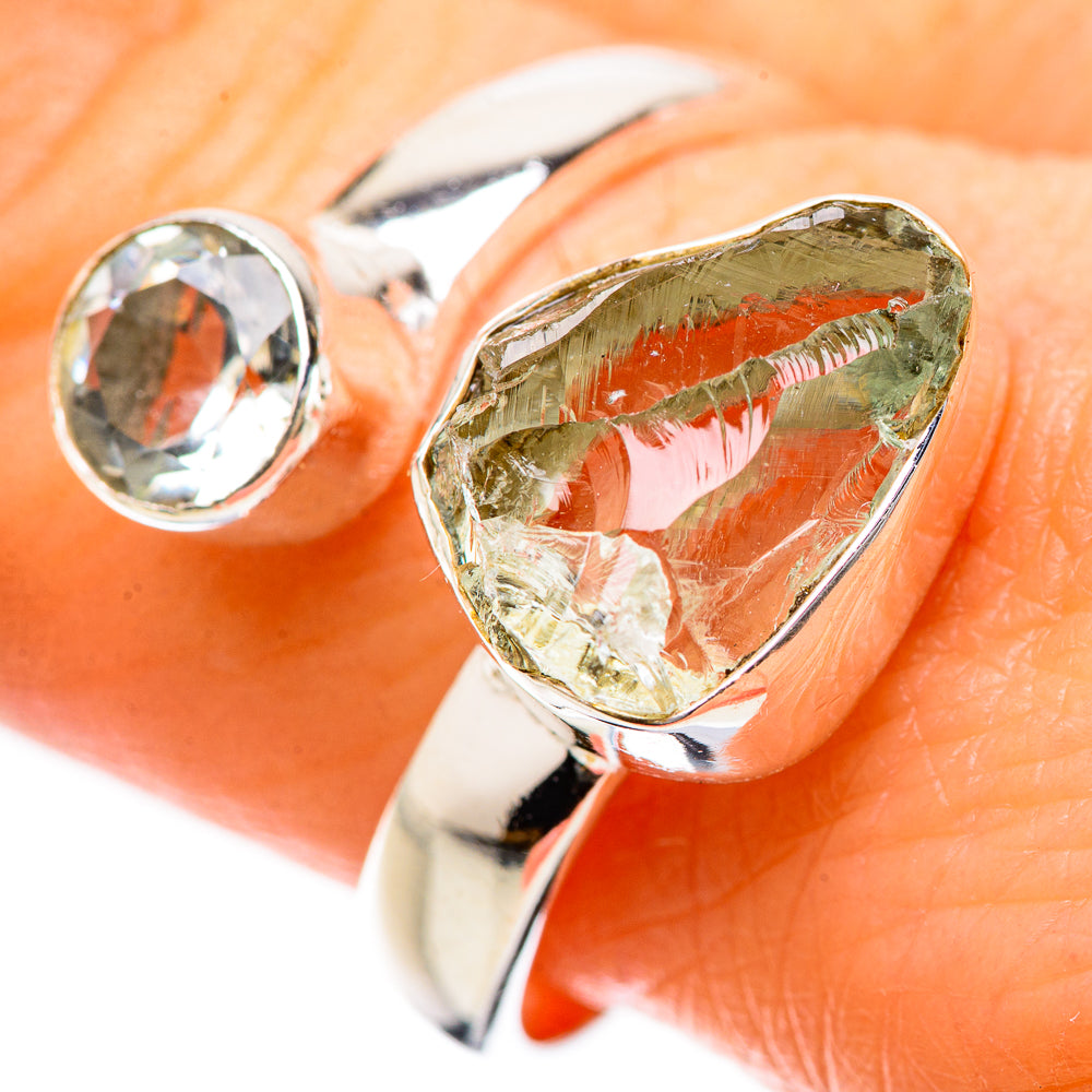 Green Amethyst, Wh Ite Quartz Rings handcrafted by Anasilvercos - RING134267