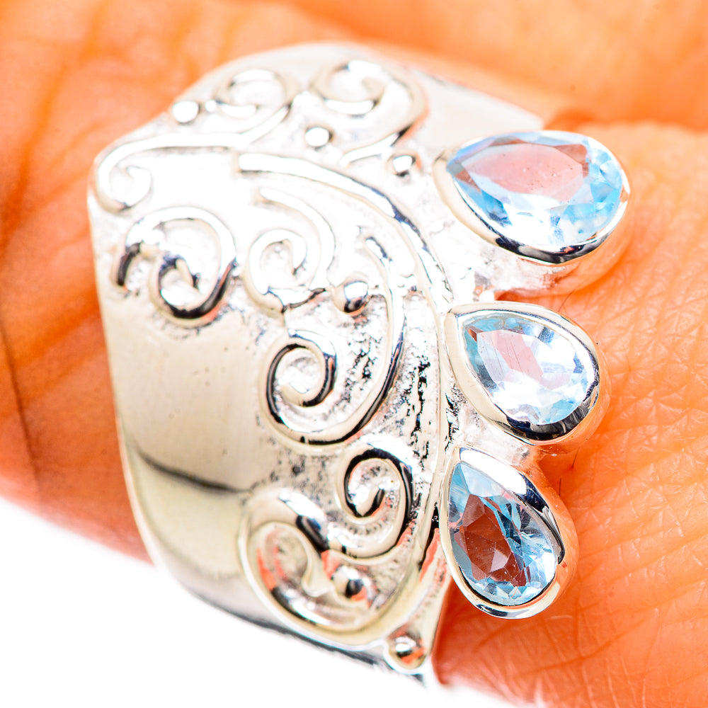 Blue Topaz Rings handcrafted by Anasilvercos - RING134270