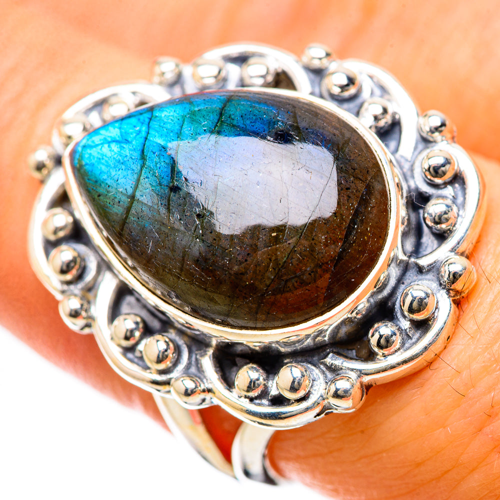 Labradorite Rings handcrafted by Anasilvercos - RING134271