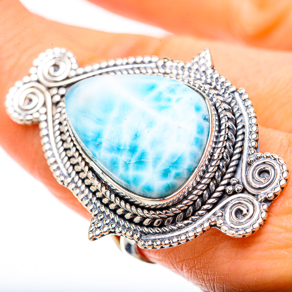 Larimar Rings handcrafted by Anasilvercos - RING134282