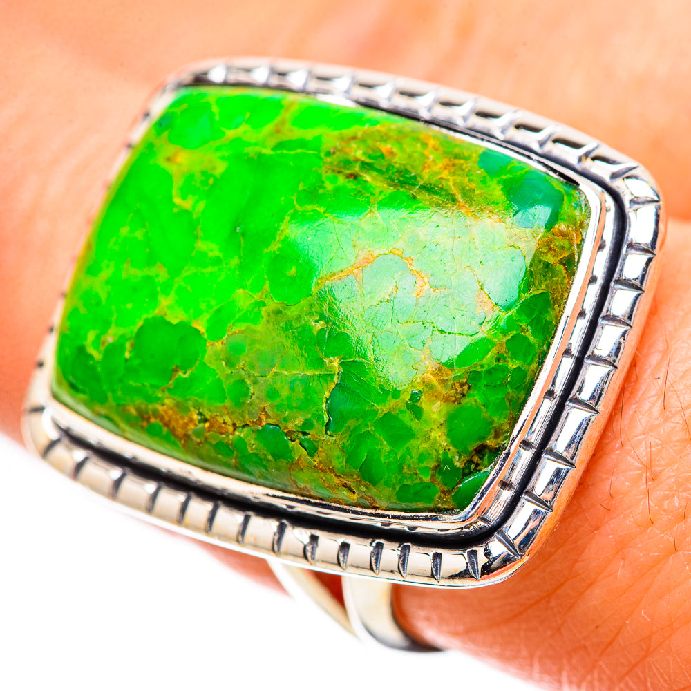 Gaspeite Rings handcrafted by Anasilvercos - RING134307