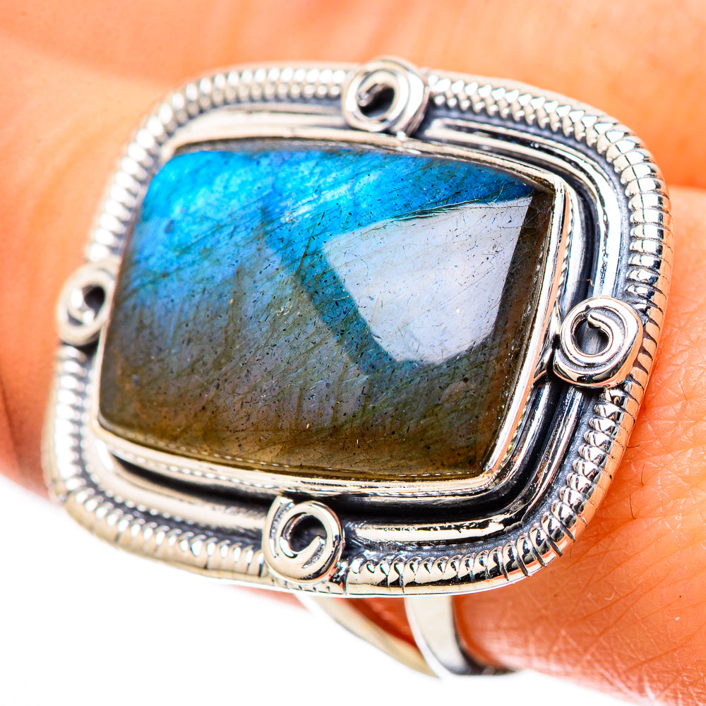 Labradorite Rings handcrafted by Anasilvercos - RING134313