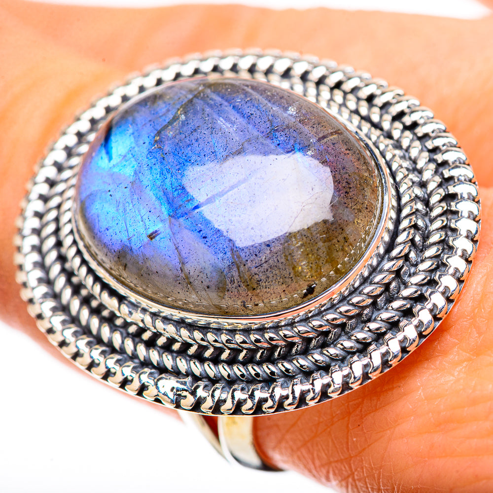 Labradorite Rings handcrafted by Anasilvercos - RING134317