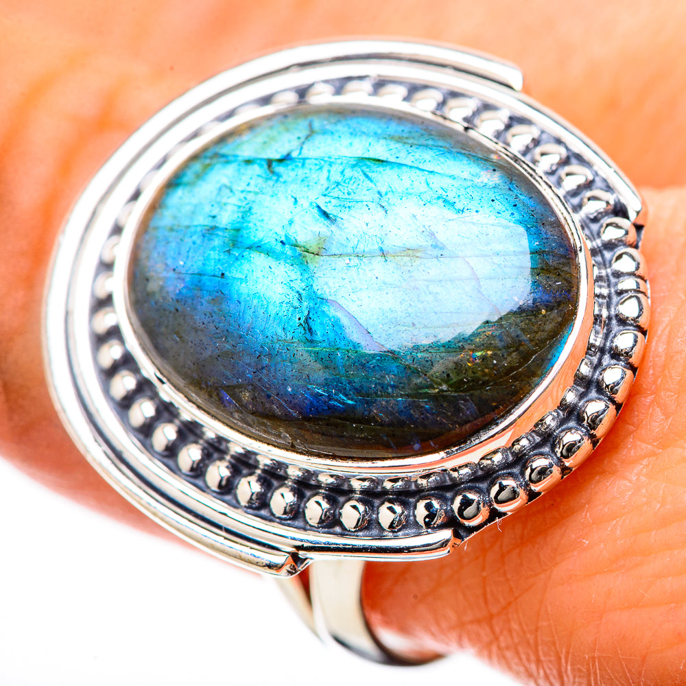 Labradorite Rings handcrafted by Anasilvercos - RING134325