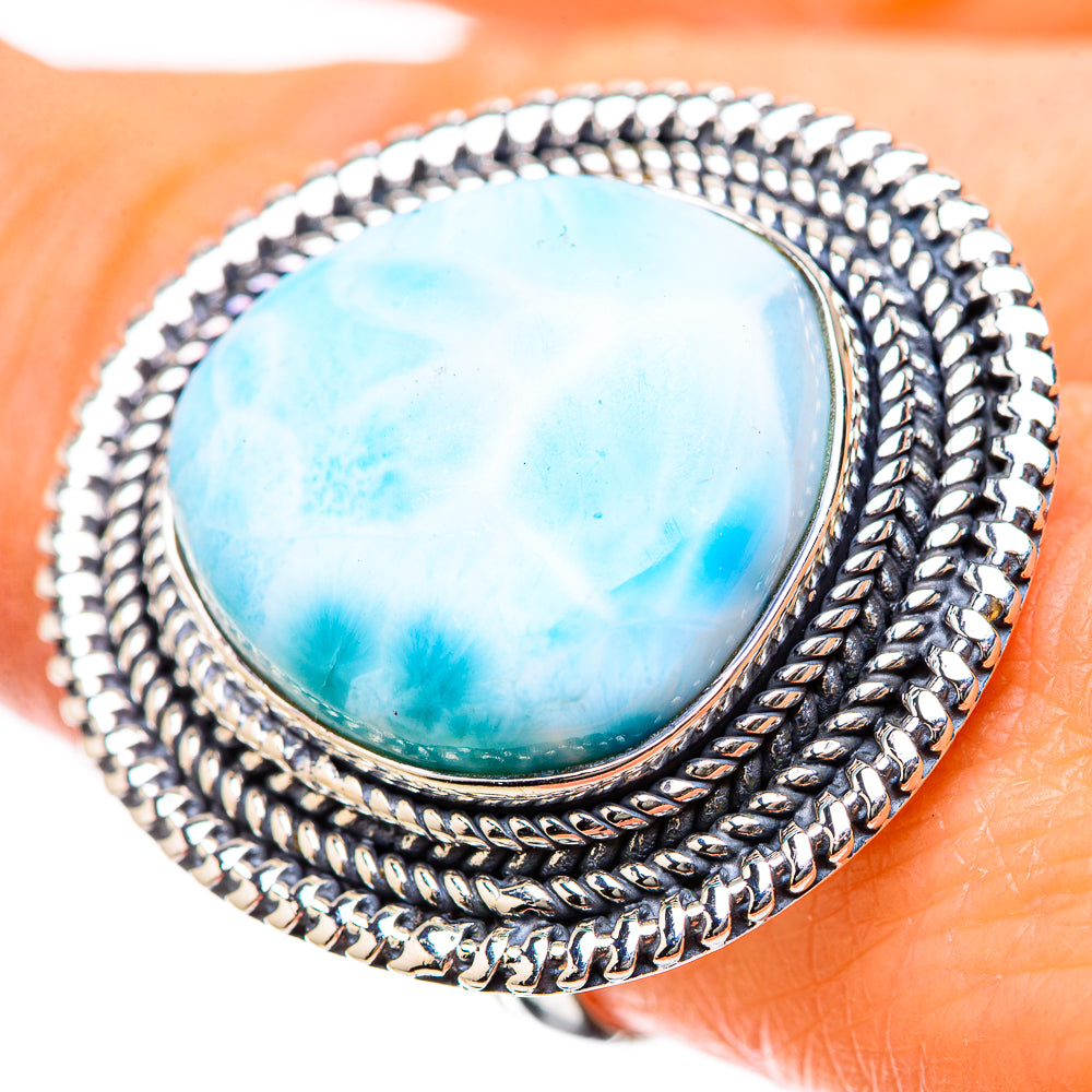 Larimar Rings handcrafted by Anasilvercos - RING134326