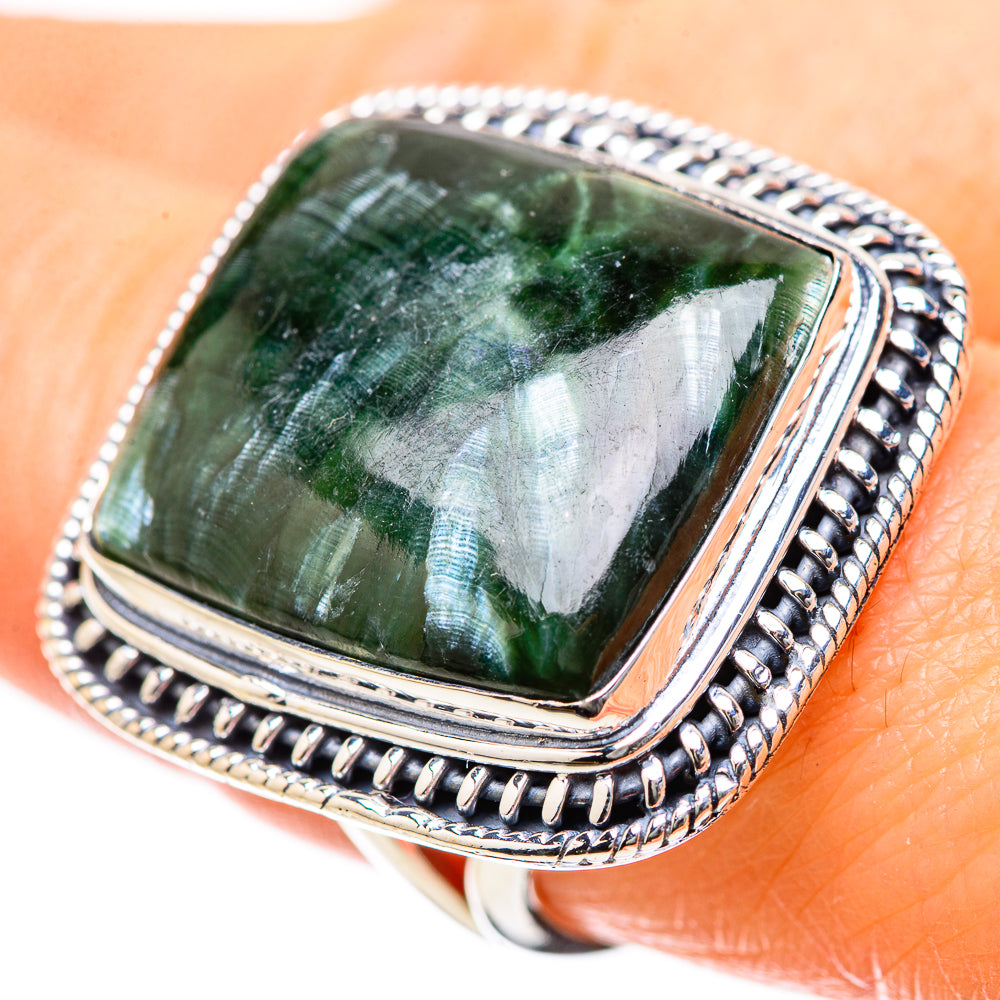 Seraphinite Rings handcrafted by Anasilvercos - RING134329