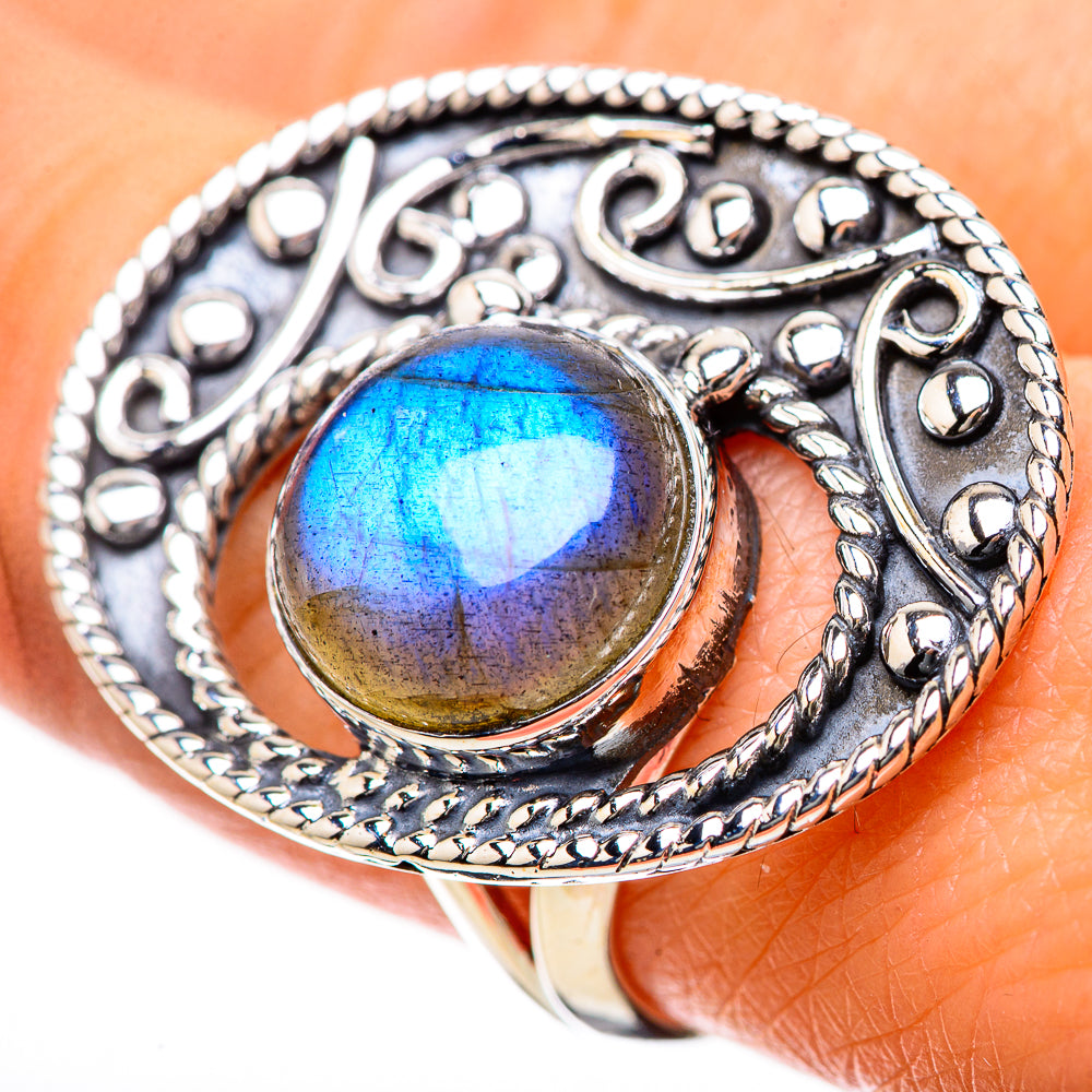Labradorite Rings handcrafted by Anasilvercos - RING134336