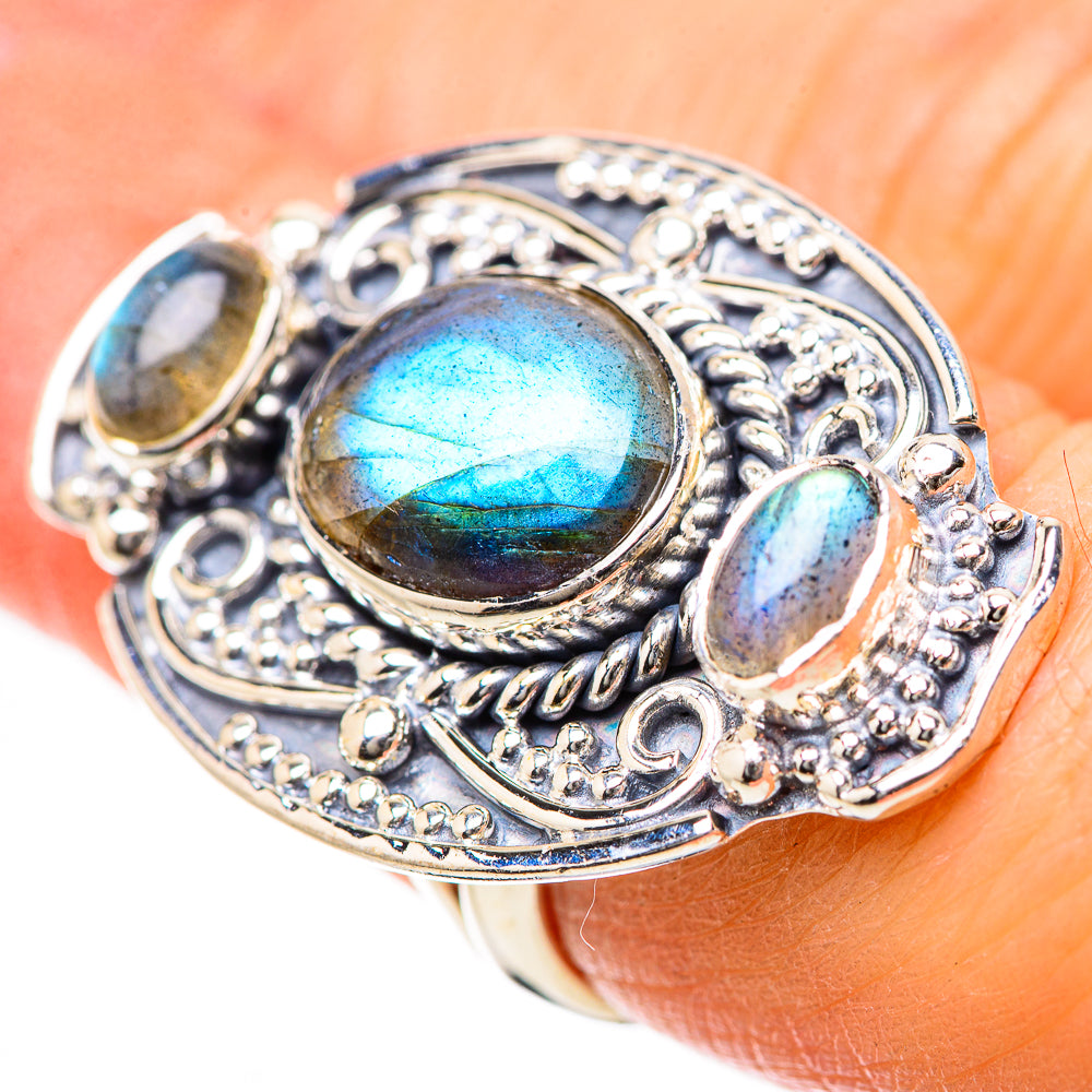 Labradorite Rings handcrafted by Anasilvercos - RING134346