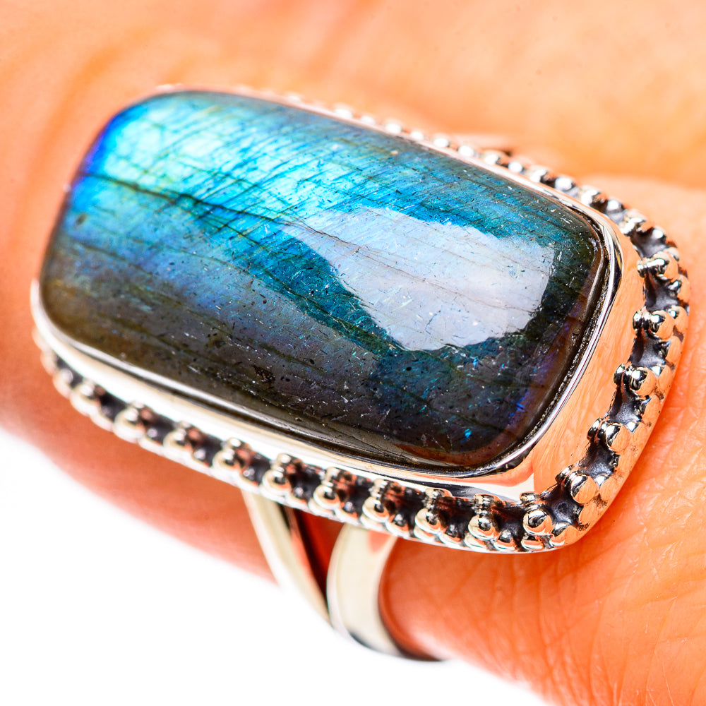 Labradorite Rings handcrafted by Anasilvercos - RING134356