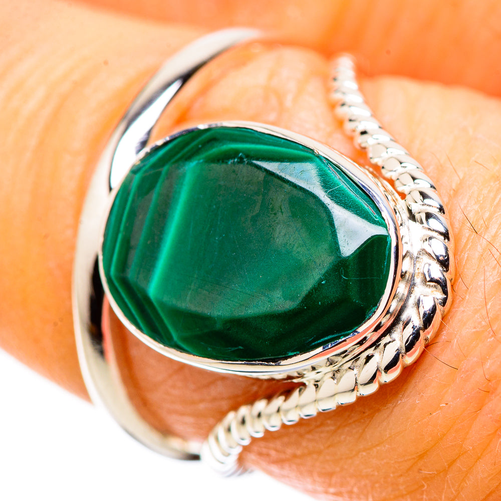 Malachite Rings handcrafted by Anasilvercos - RING134365