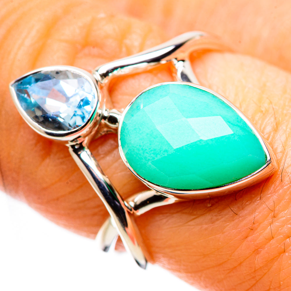 Premium Amazonite Rings handcrafted by Anasilvercos - RING134389