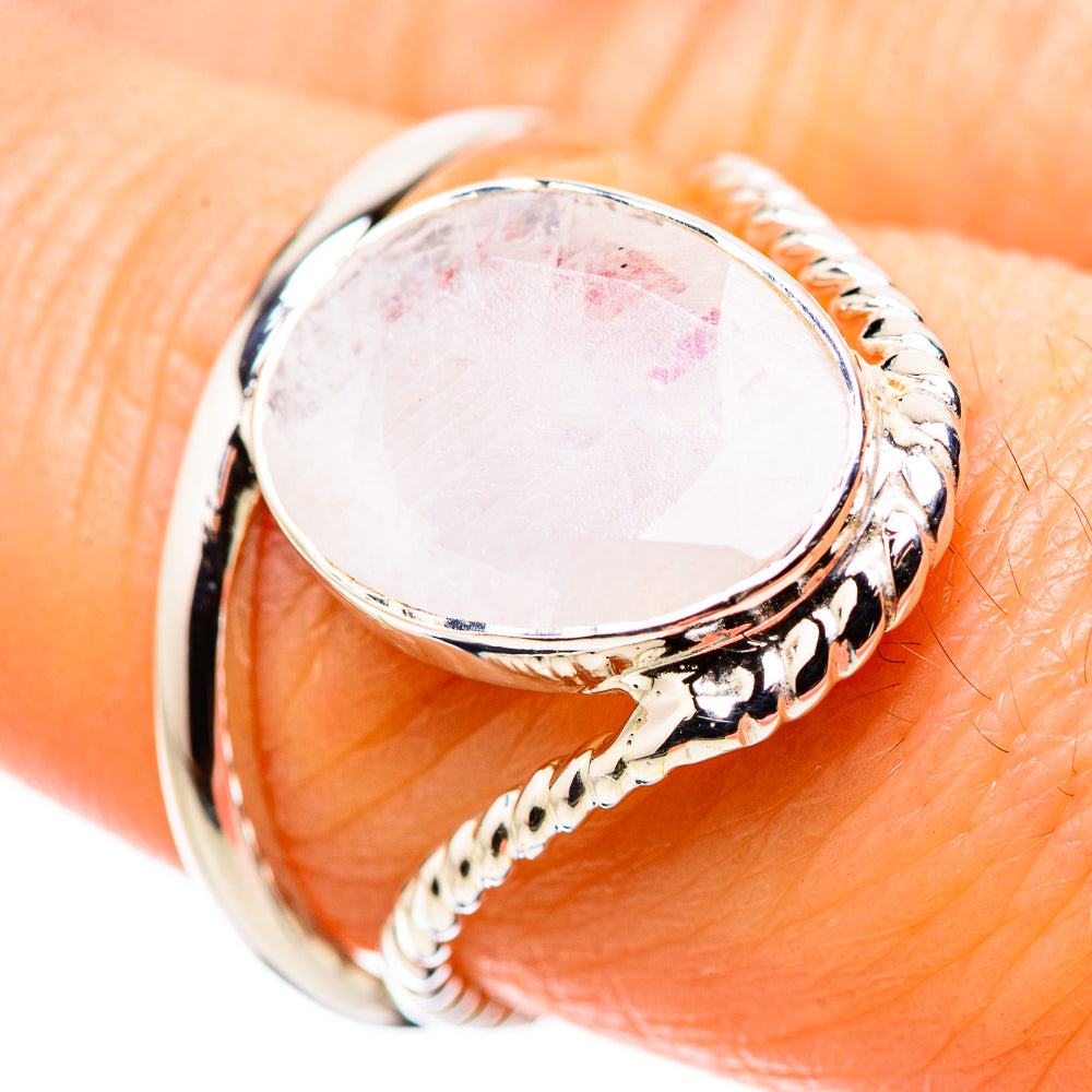 Rainbow Moonstone Rings handcrafted by Anasilvercos - RING134403