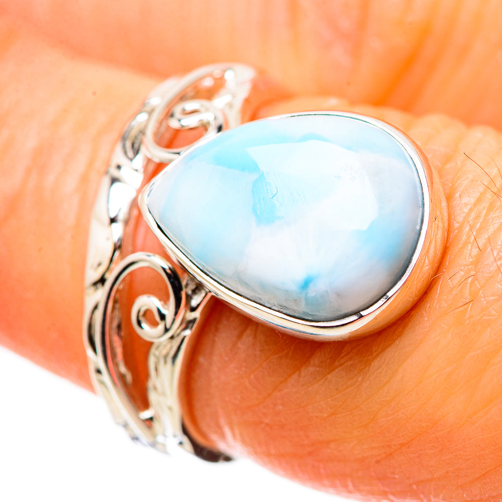 Larimar Rings handcrafted by Anasilvercos - RING134428