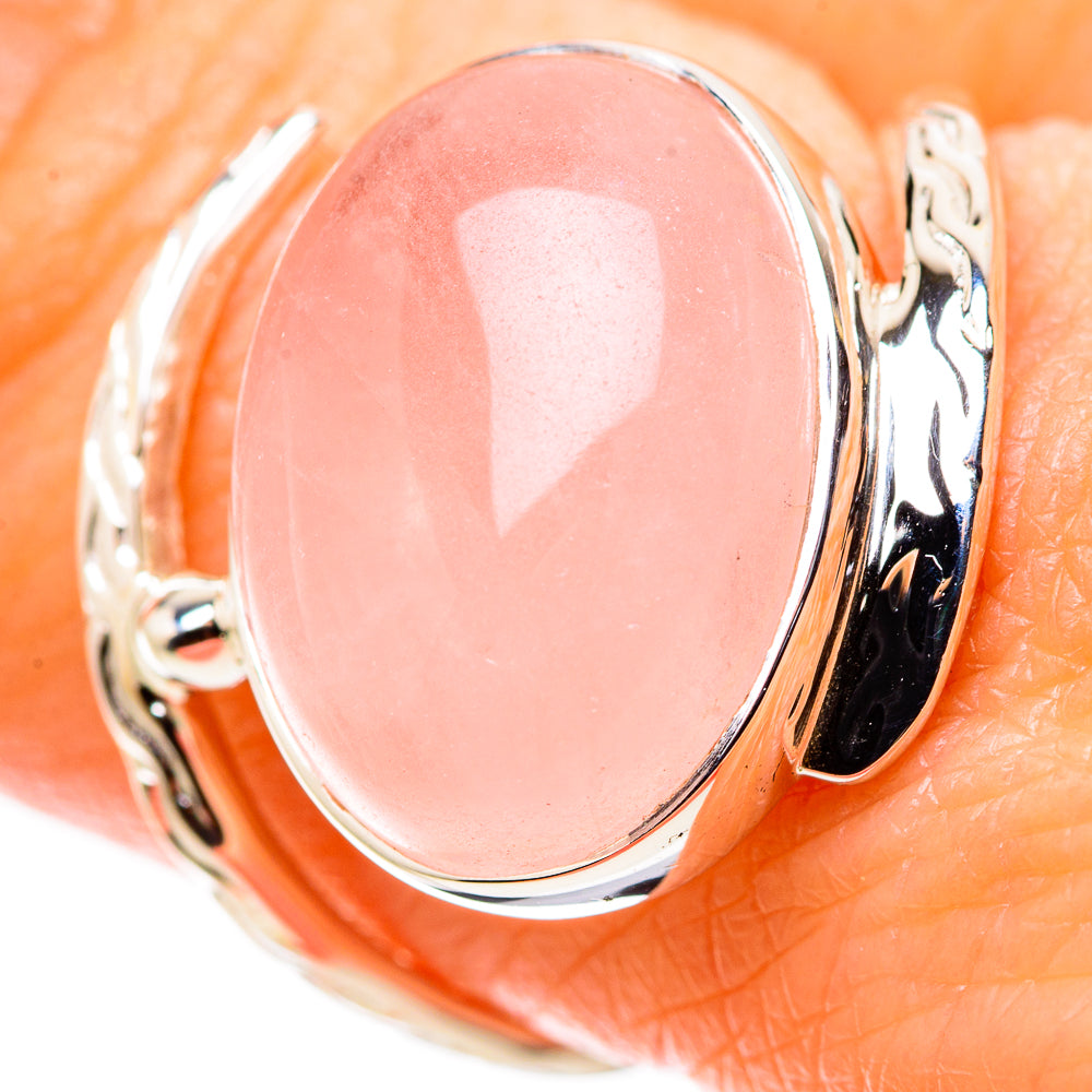 Rose Quartz Rings handcrafted by Anasilvercos - RING134436