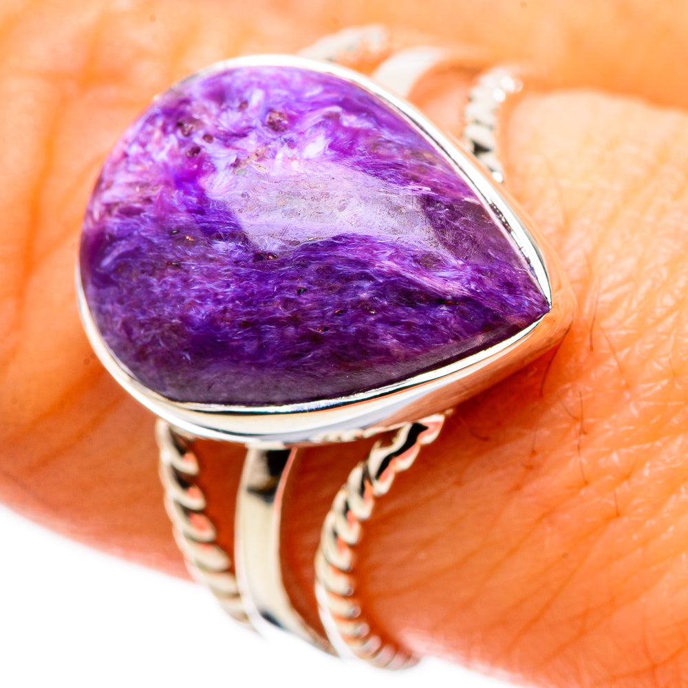 Charoite Rings handcrafted by Anasilvercos - RING134437