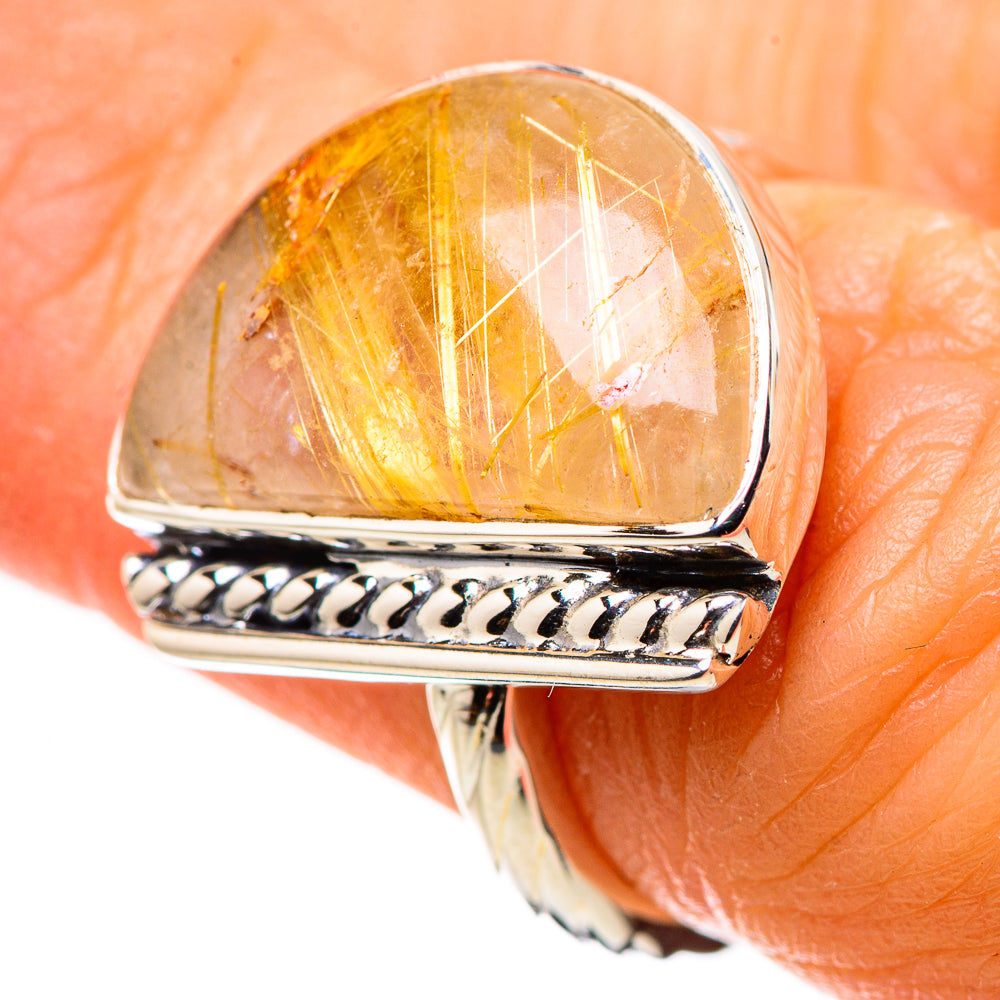Rutilated Quartz Rings handcrafted by Anasilvercos - RING134440