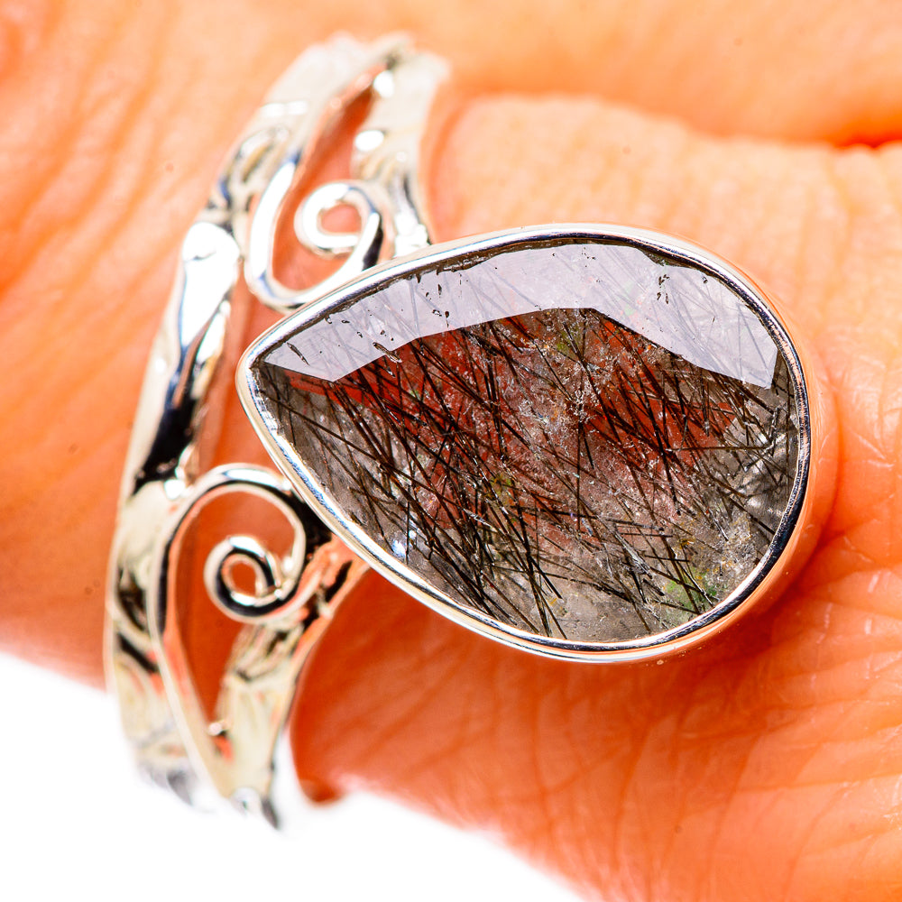 Tourmalinated Quartz Rings handcrafted by Anasilvercos - RING134442