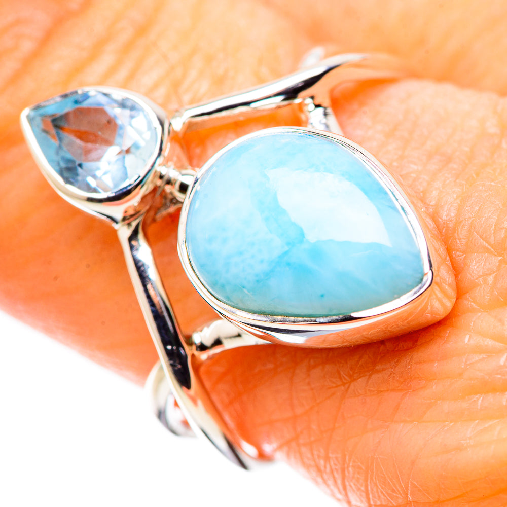 Larimar Rings handcrafted by Anasilvercos - RING134450