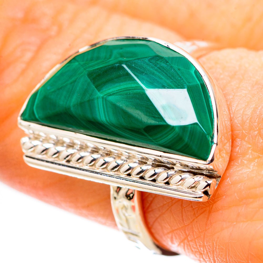 Malachite Rings handcrafted by Anasilvercos - RING134454