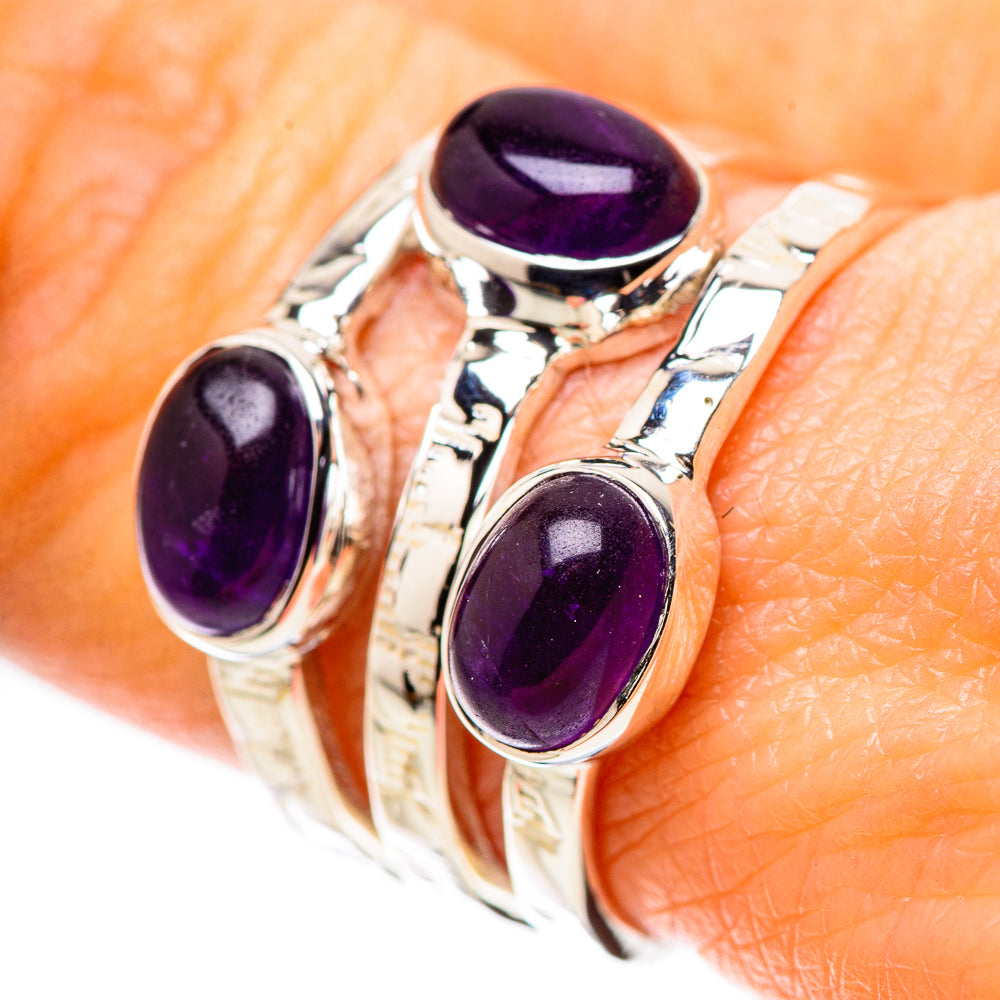 Amethyst Rings handcrafted by Anasilvercos - RING134457