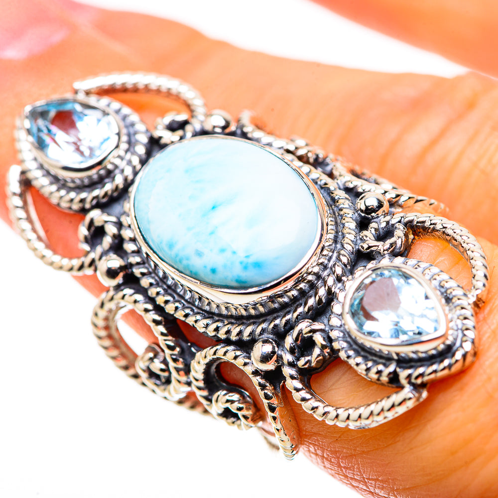 Larimar Rings handcrafted by Anasilvercos - RING134470