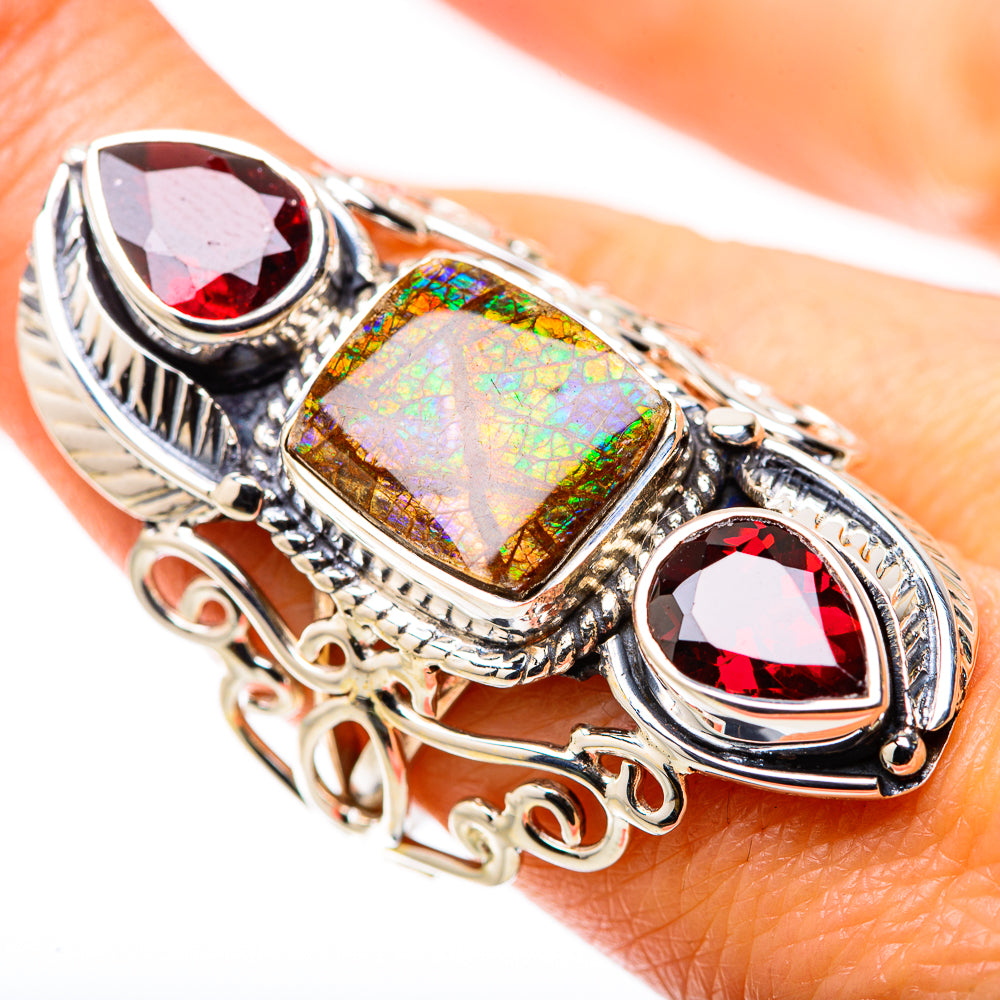 Ammolite Rings handcrafted by Anasilvercos - RING134486