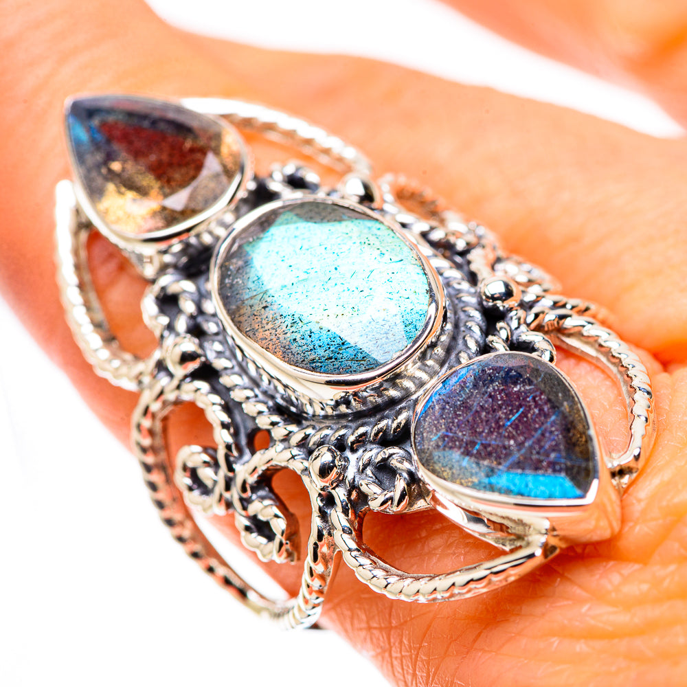 Labradorite Rings handcrafted by Anasilvercos - RING134488