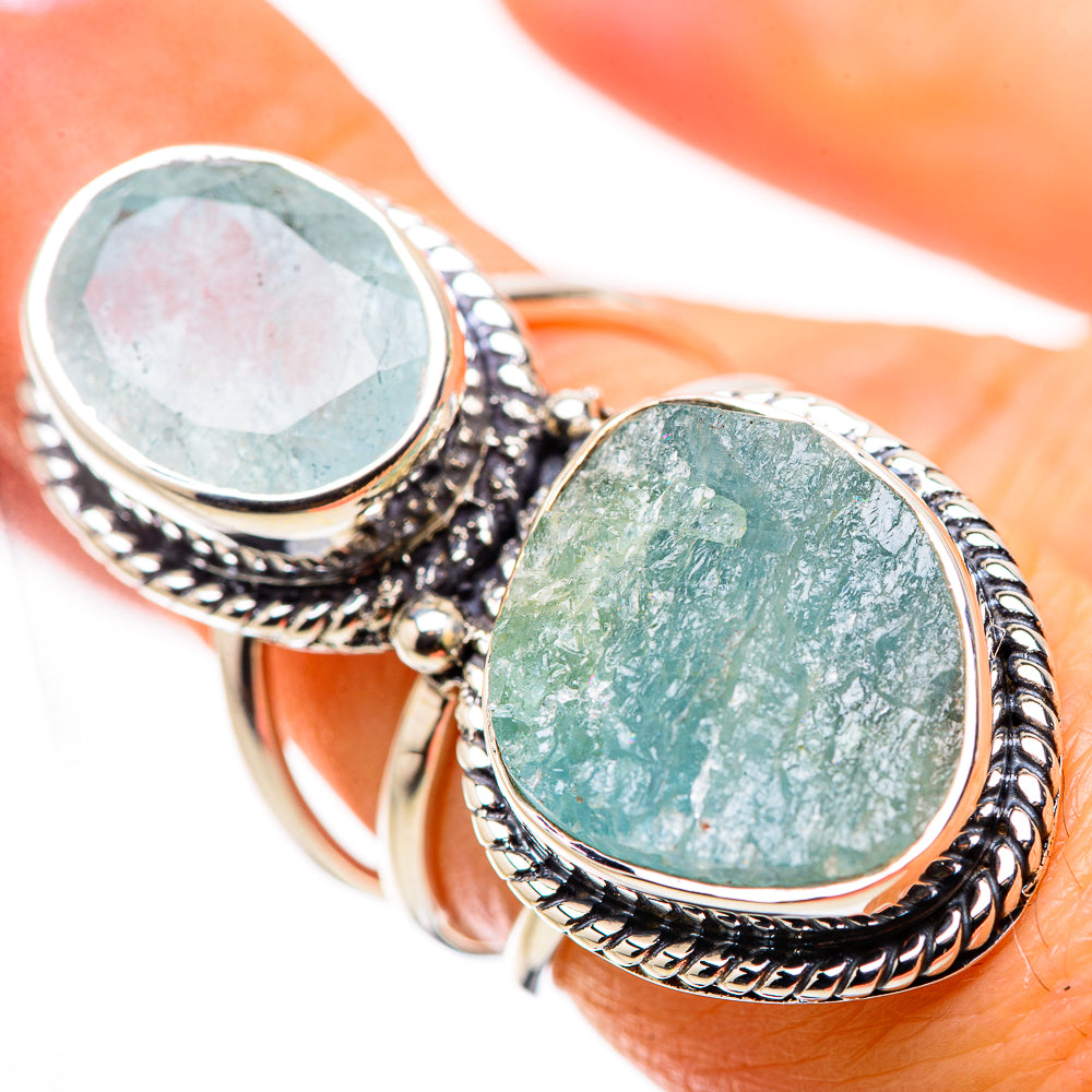 Aquamarine Rings handcrafted by Anasilvercos - RING134489