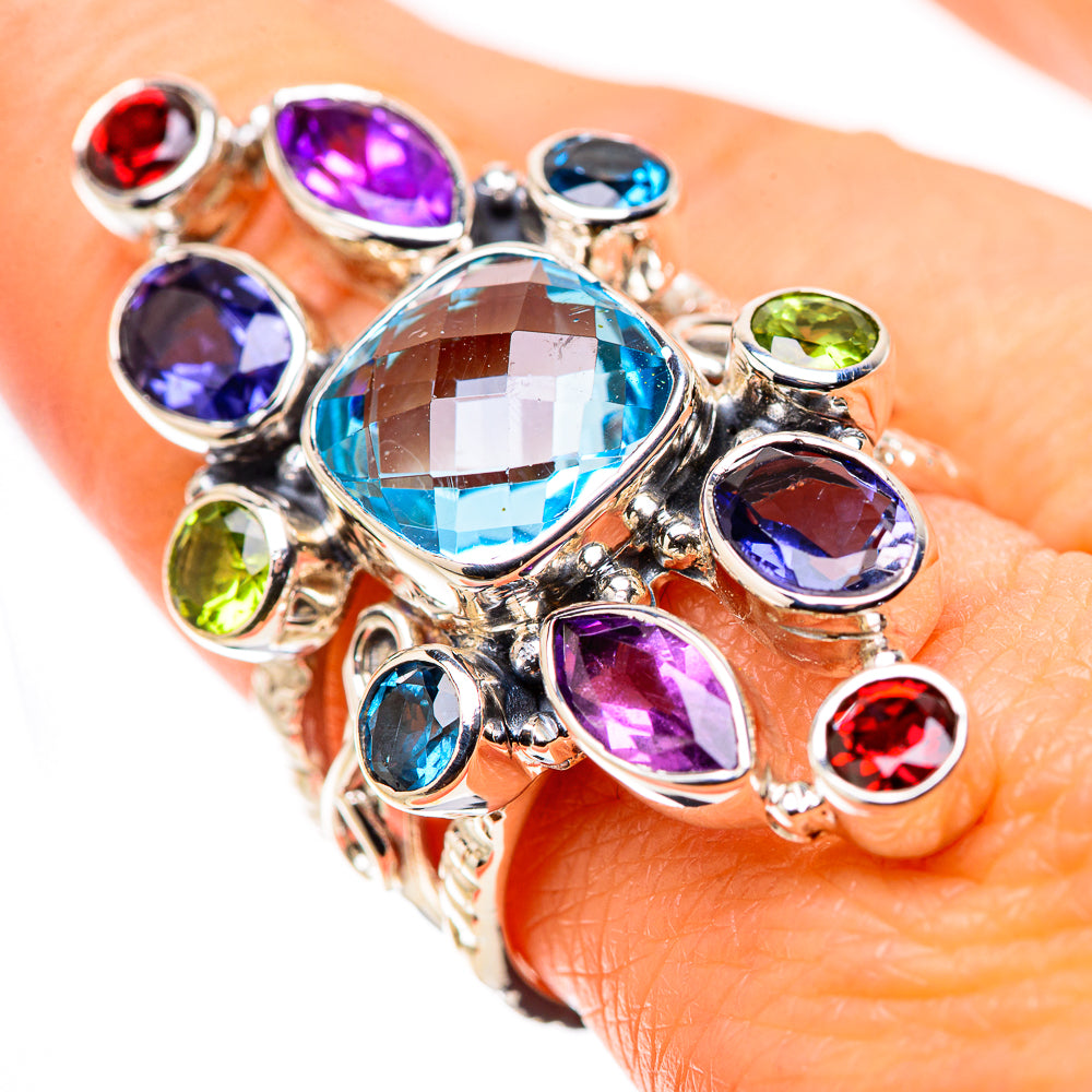Blue Topaz Rings handcrafted by Anasilvercos - RING134501