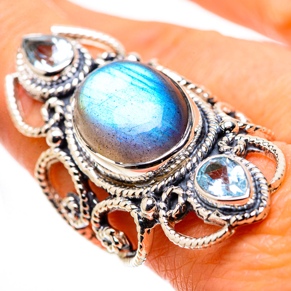 Labradorite Rings handcrafted by Anasilvercos - RING134503