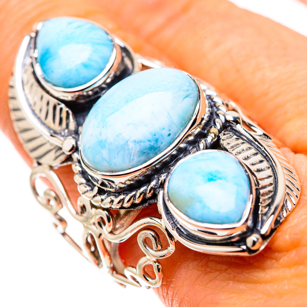 Larimar Rings handcrafted by Anasilvercos - RING134504