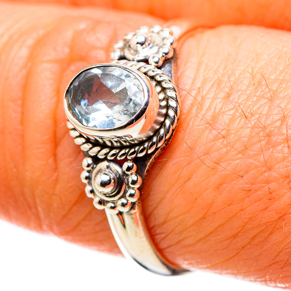 Blue Topaz Rings handcrafted by Anasilvercos - RING134570_Size-8