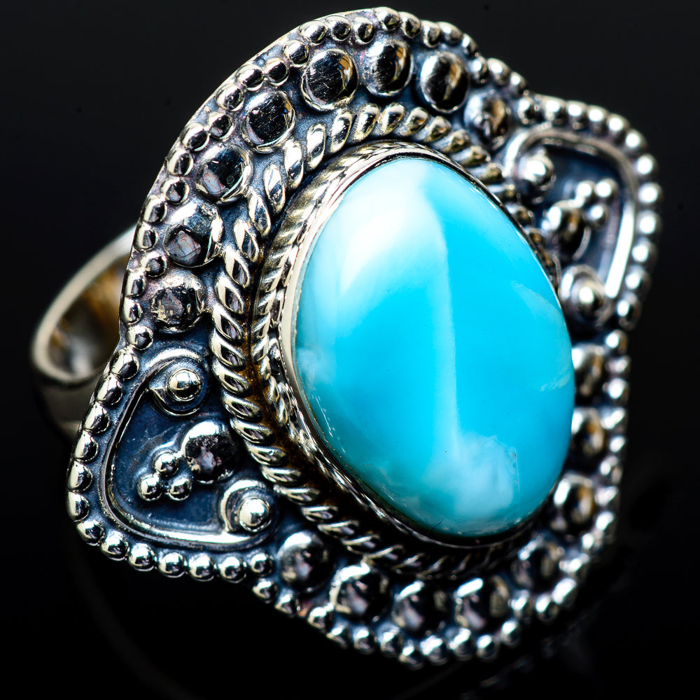 Larimar Rings handcrafted by Anasilvercos - RING14783