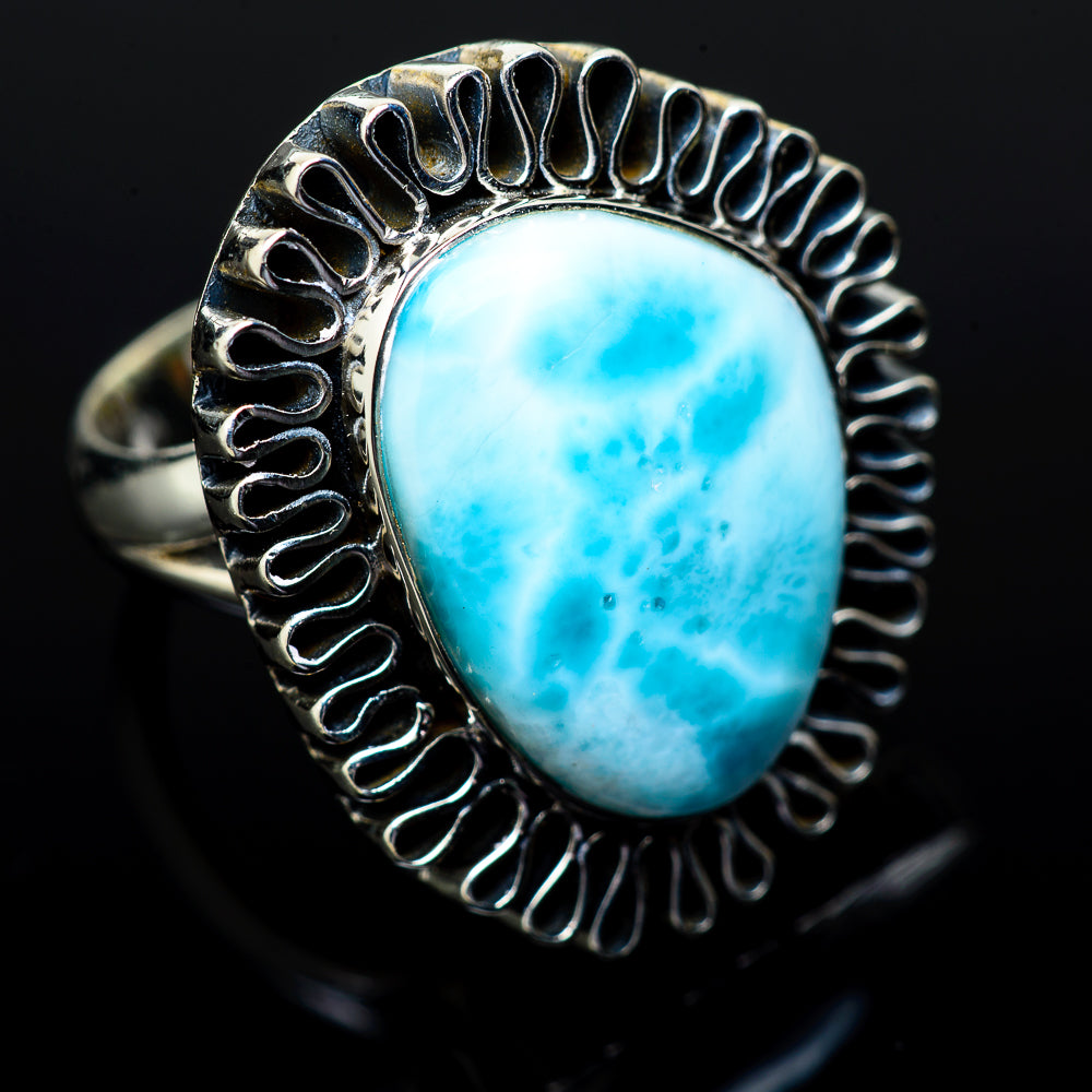 Larimar Rings handcrafted by Anasilvercos - RING14790