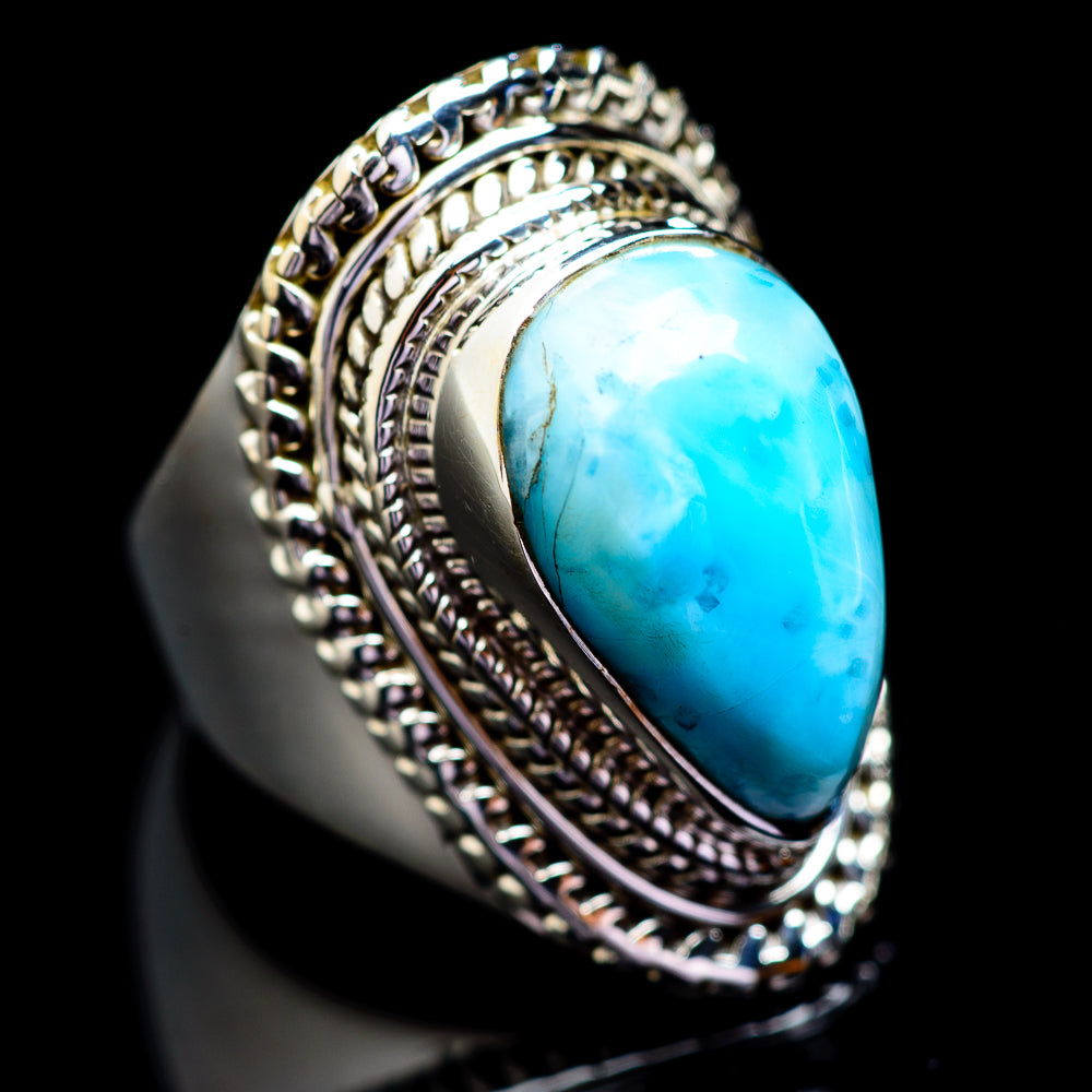 Larimar Rings handcrafted by Anasilvercos - RING1489