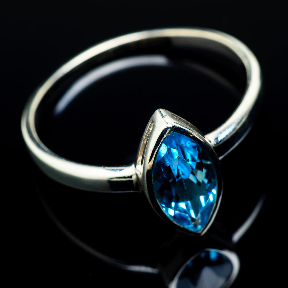 Blue Topaz Rings handcrafted by Anasilvercos - RING15176