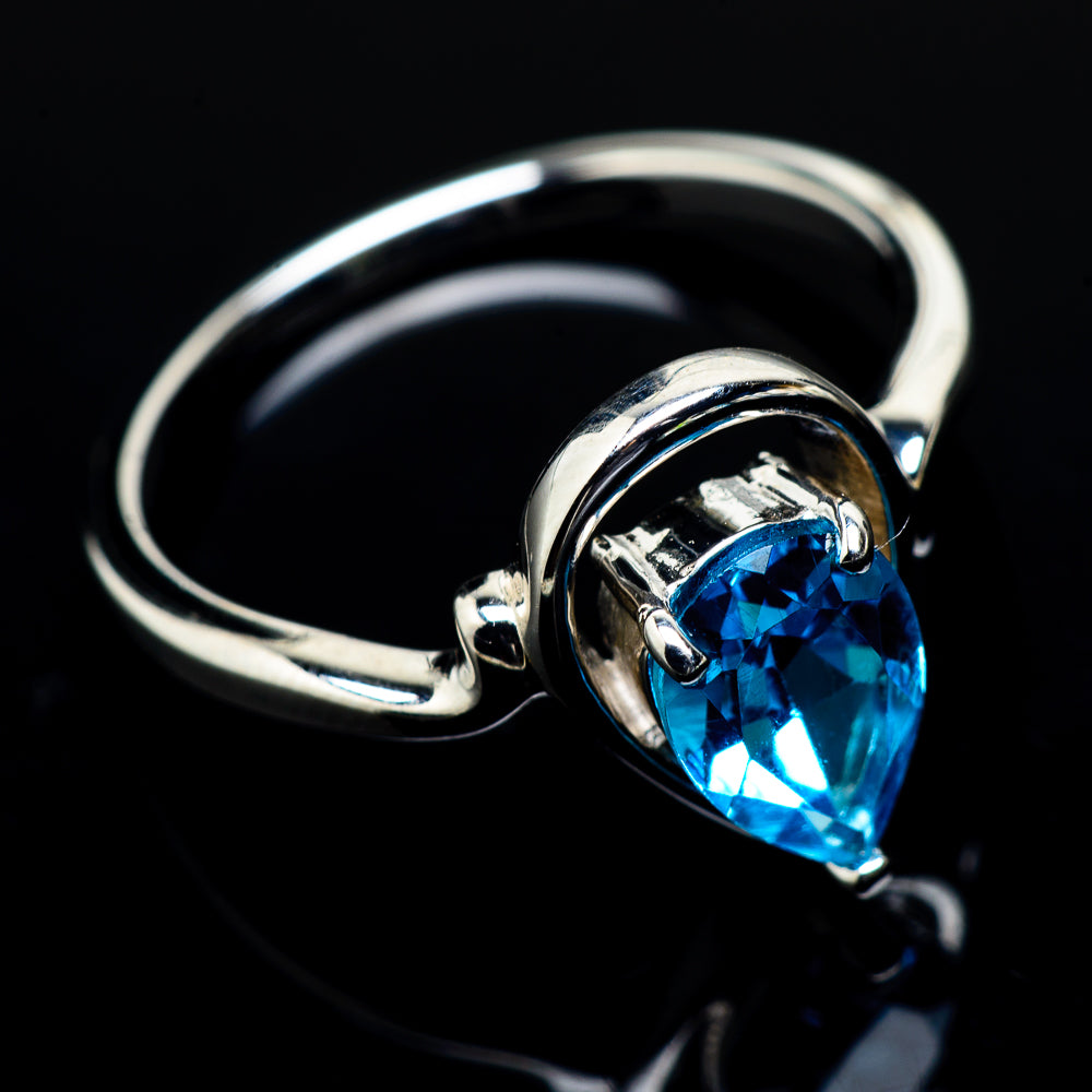 Blue Topaz Rings handcrafted by Anasilvercos - RING17496