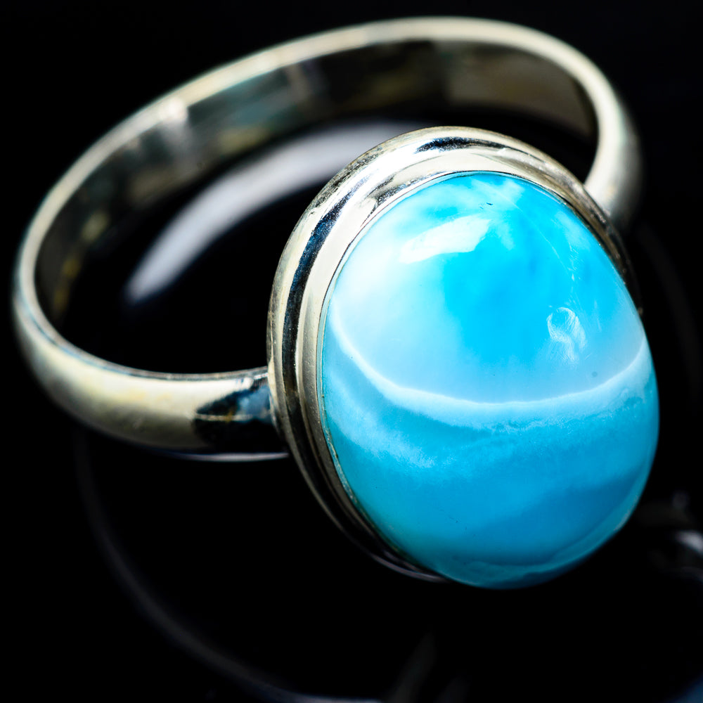 Larimar Rings handcrafted by Anasilvercos - RING19610
