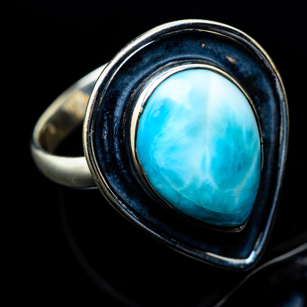 Larimar Rings handcrafted by Anasilvercos - RING19663