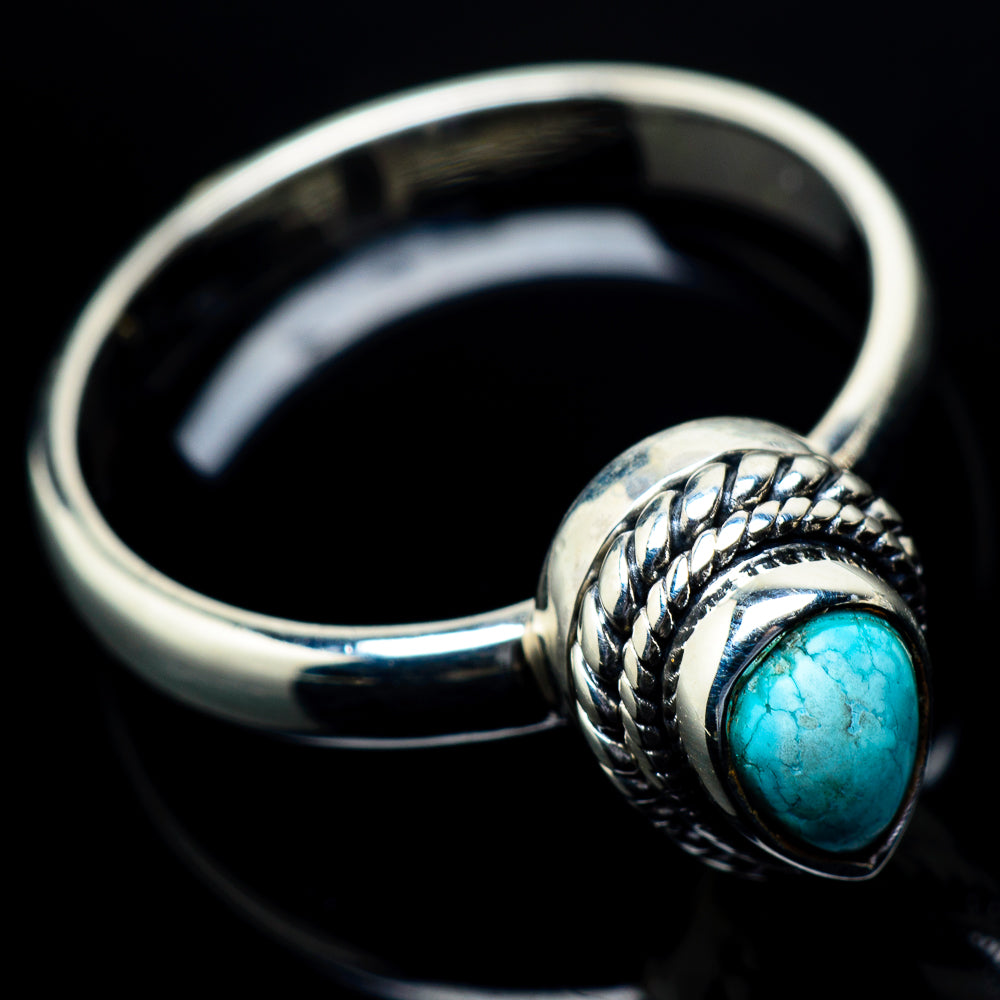 Tibetan Turquoise Rings handcrafted by Anasilvercos - RING19823
