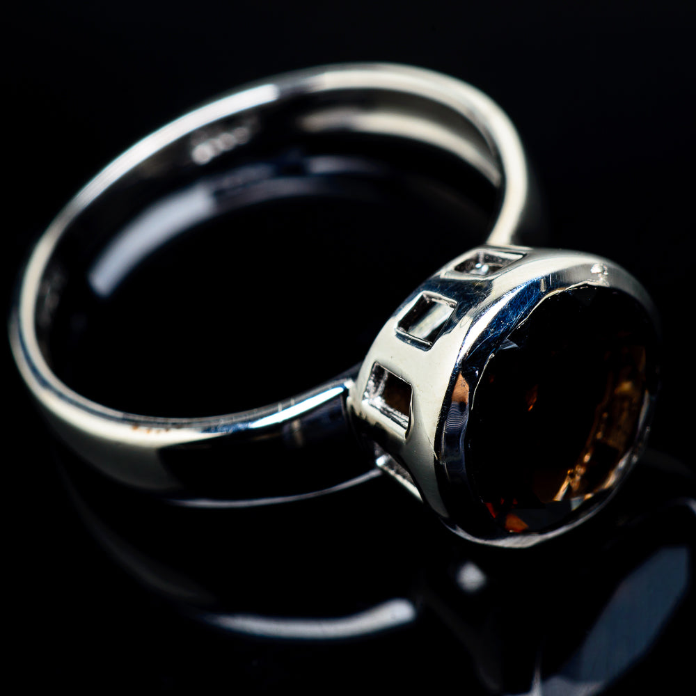 Smoky Quartz Rings handcrafted by Anasilvercos - RING19850