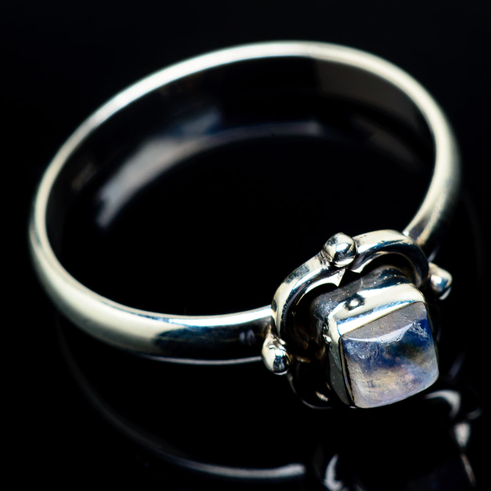 Rainbow Moonstone Rings handcrafted by Anasilvercos - RING19881