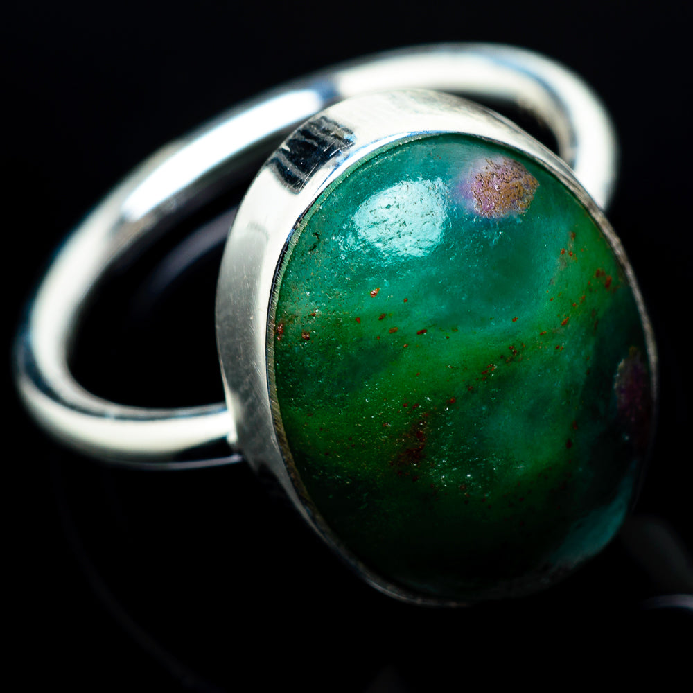 Ruby Fuchsite Rings handcrafted by Anasilvercos - RING19917